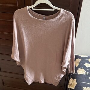 Women's Dusty Mauve Pink/Purple Sweater Dolman Style Top